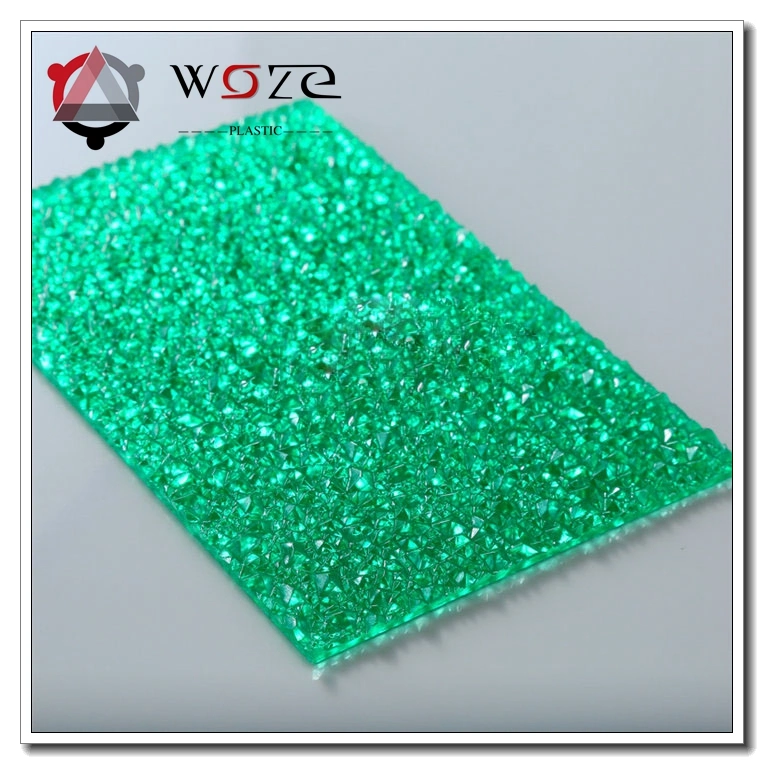 Colorful Diamond Embossed Polycarbonate Sheet Transparent Plastic Panel