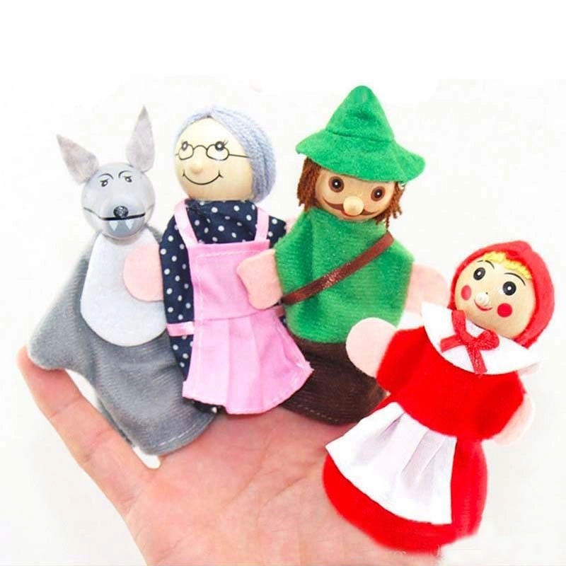 New Hot Sale Finger Puppet Toy Little Red Riding Hood/Wolf Design Finger Puppet