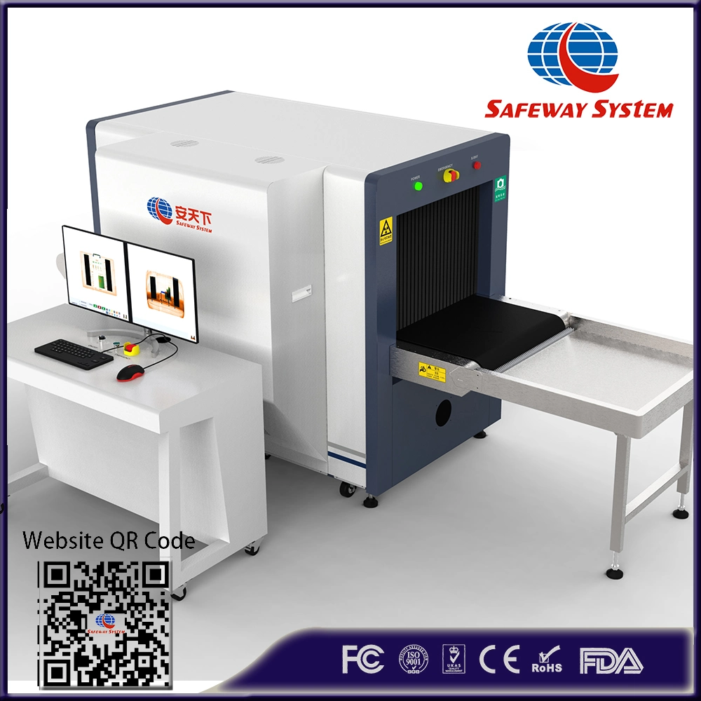 6550d Großhandelspreis Dual View mit zwei Generatoren OEM-Röntgen Scanner für Gepäck- und Gepäckinspektion am Flughafen für die Überprüfung der öffentlichen Sicherheit