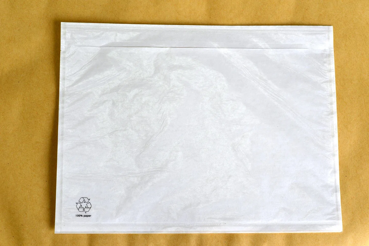 100% de papel reciclado A5 Fatura lista de embalagem fechada envelopes com logotipo do cliente