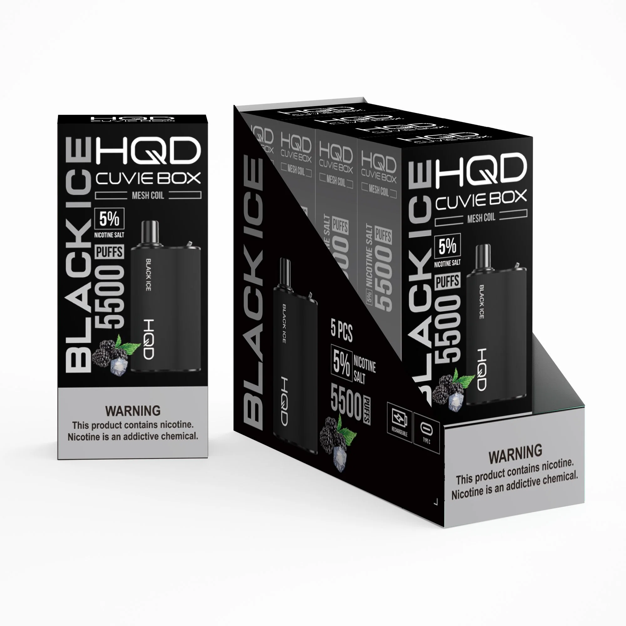 Hqd Cuive Box 5500 Puffs Producto de Vapeo Electrónico con más de 20 sabores suministrados por la Fábrica Original de Hqd.