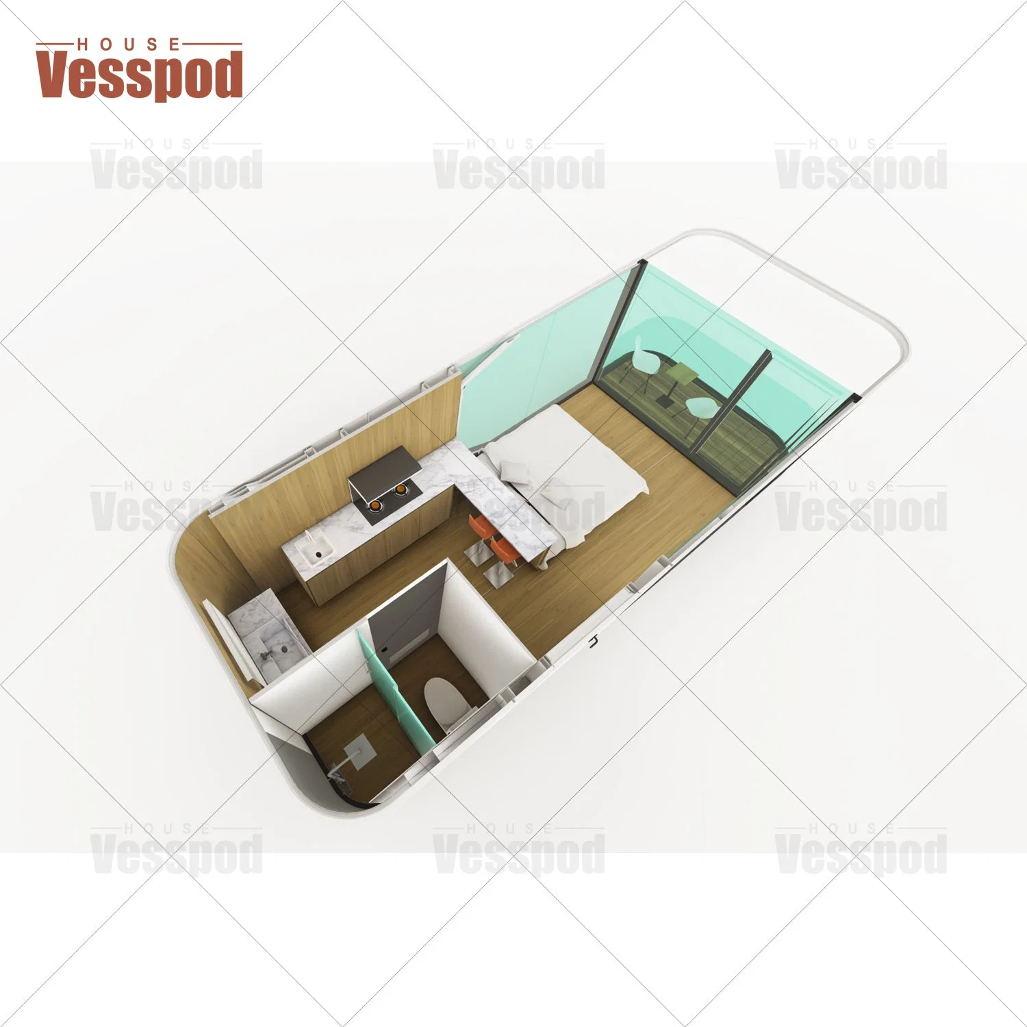 2023 Alaska X50 Zcamp Mobile Homes Modern Space Capsule House Casa luxuosa com cozinha