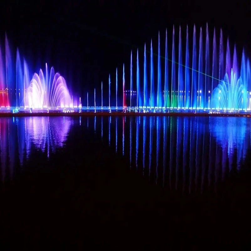 3D Water Effect Fountains Hundred Meter High Jet Nozzles Fountain