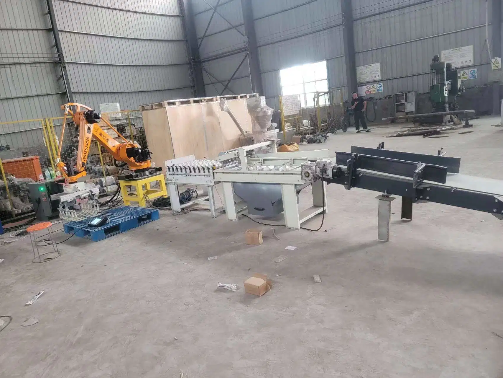 Woven Bag Stacking Automatic Robotic Palletizer Machine for Dry Mortar Production Line