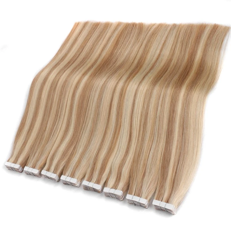 Venta caliente 20PCS Extensiones de cabello adhesivas de cinta de piel de Remy virgen brasileña #1b Negro 100g Envío gratuito 10% de descuento Muestra Personalización