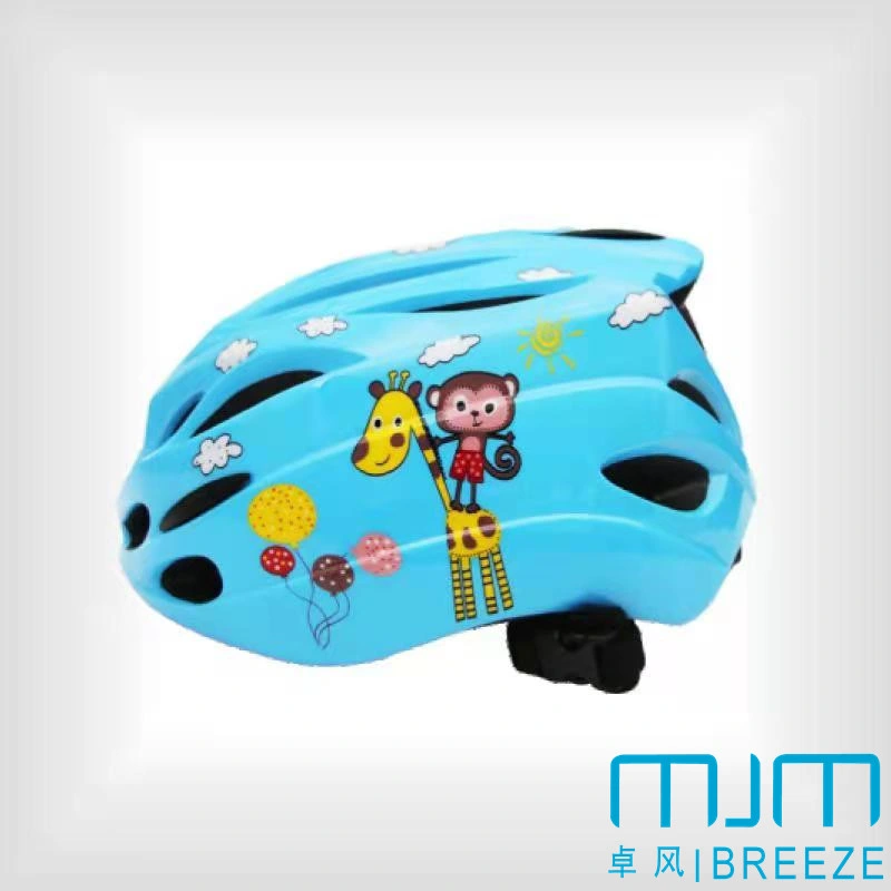 Casco de seguridad de PC de alta densidad de cascos de ciclismo infantil de dibujos animados