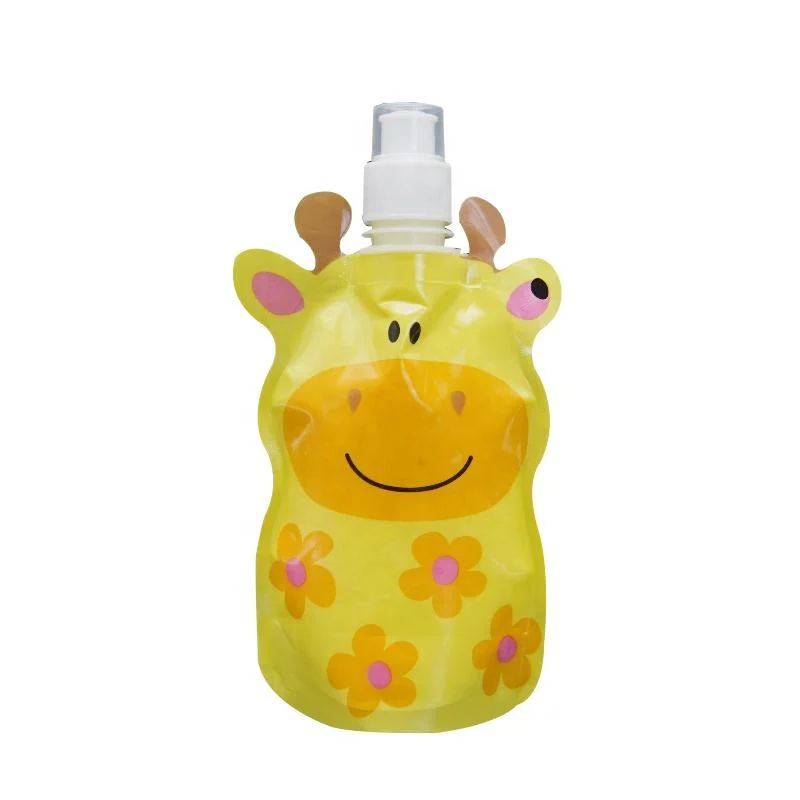 Animal Shape Liquid Spout Pouch Bags Squeeze Doypack Jelly Juice Drink Baby Food Pouch with Spout Food Grade High Quality Custom Shape Color Size Material Brand