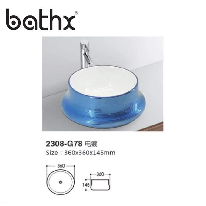 Fashion Sanitary Ware Countertop Wash Hand Basin Bathroom Lavabo Porcelain Artistic Basin Bowl