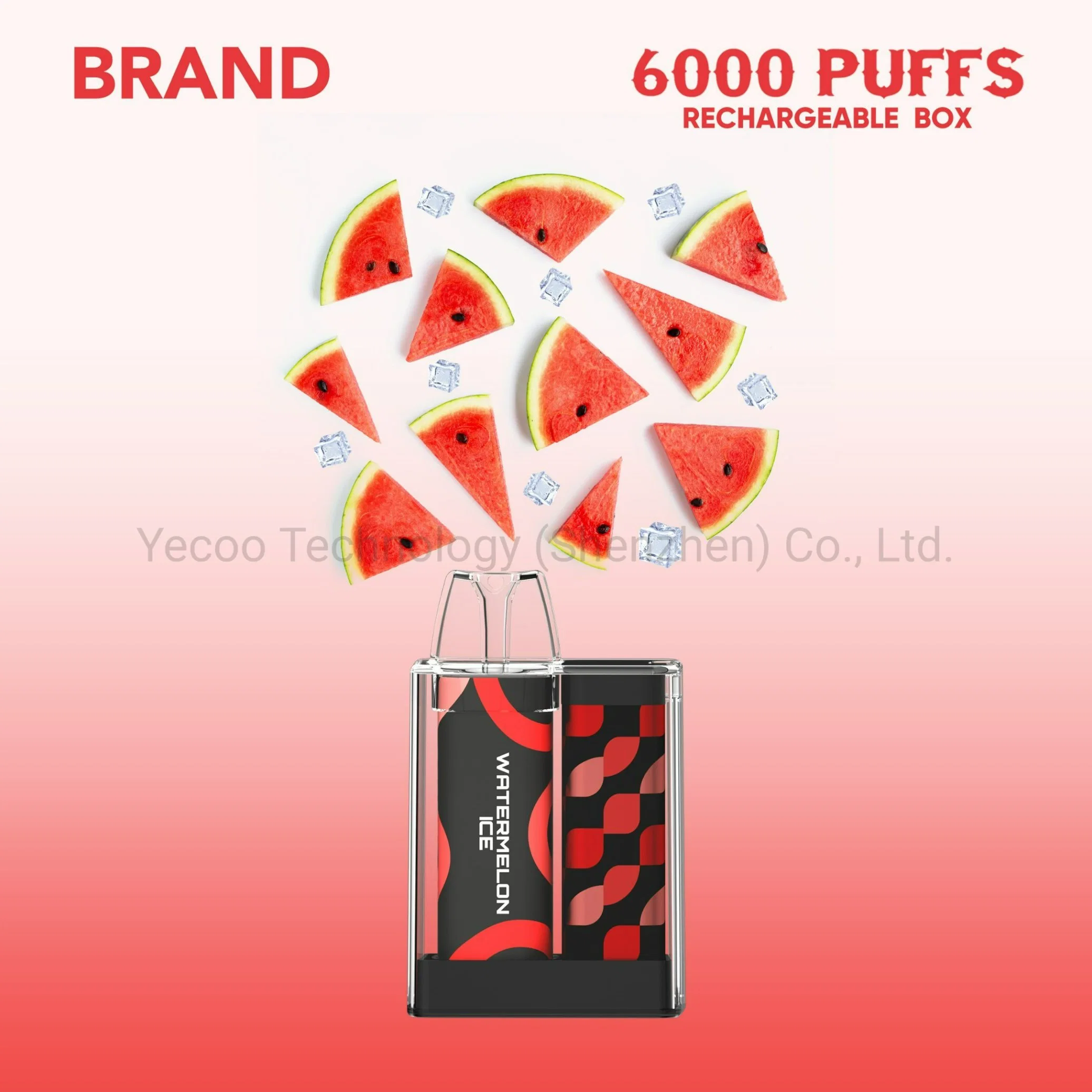 Commerce de gros 6000 bouffées Vape usine OEM Boîte rechargeable de marque privée Mesh Vape stylo jetable bobine d'e-cigarette Yecoo Chine RoHS ce gros