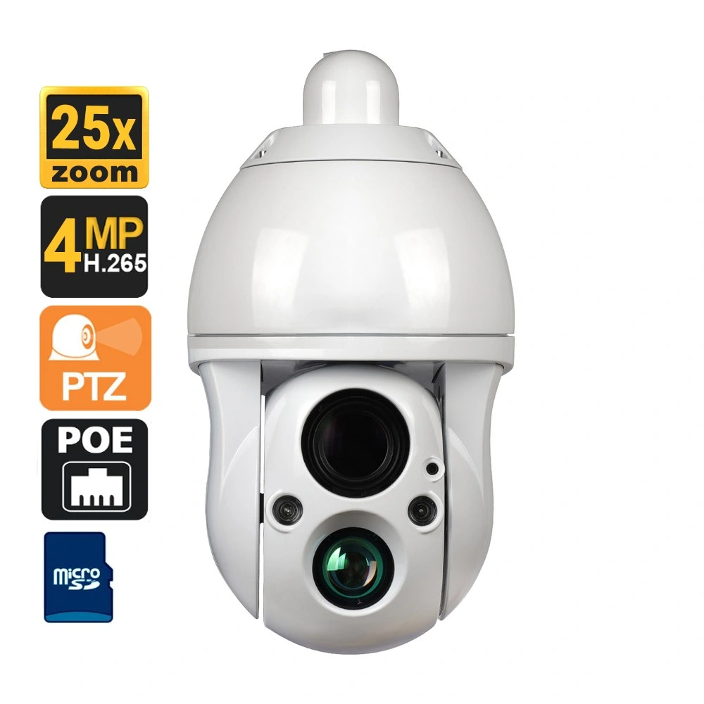 4MP 25X Optical Zoom IR Laser Temperature Regulation Outdoor PTZ Security Surveillance Camera