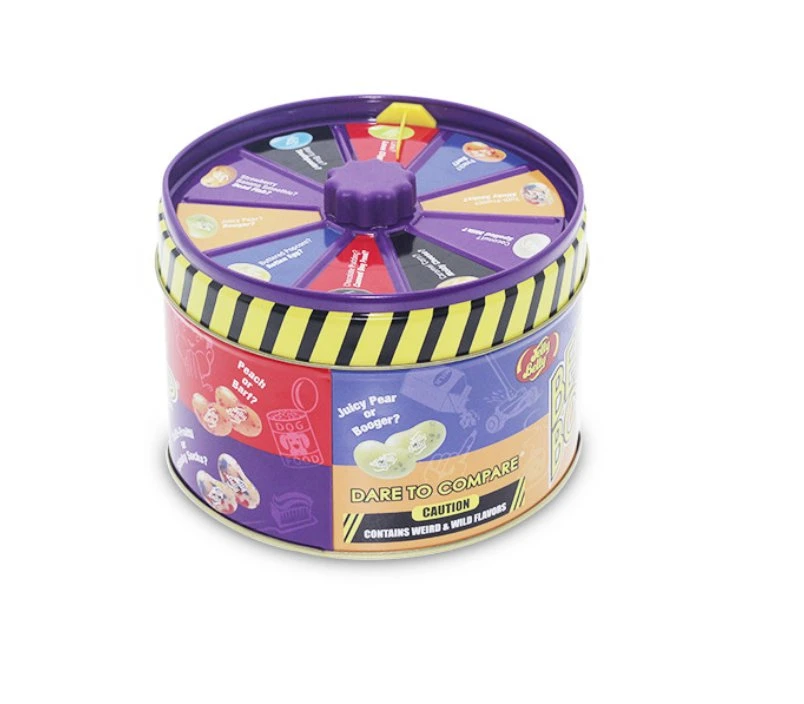 Factory Custom Creative Fashion Revolving Game Candy Tinplate Iron Box Food Cake Chocolate Tin Box Arts and Crafts Metal Box