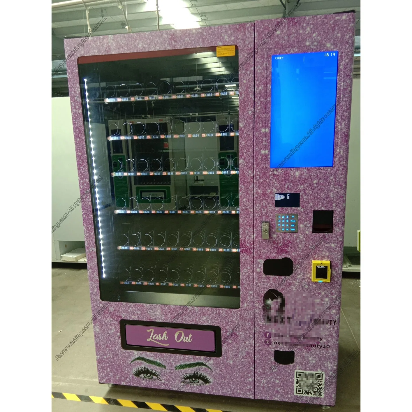 Best Seller Beauty Vending Machine for Hair with Card Reader with Big Touch Screen