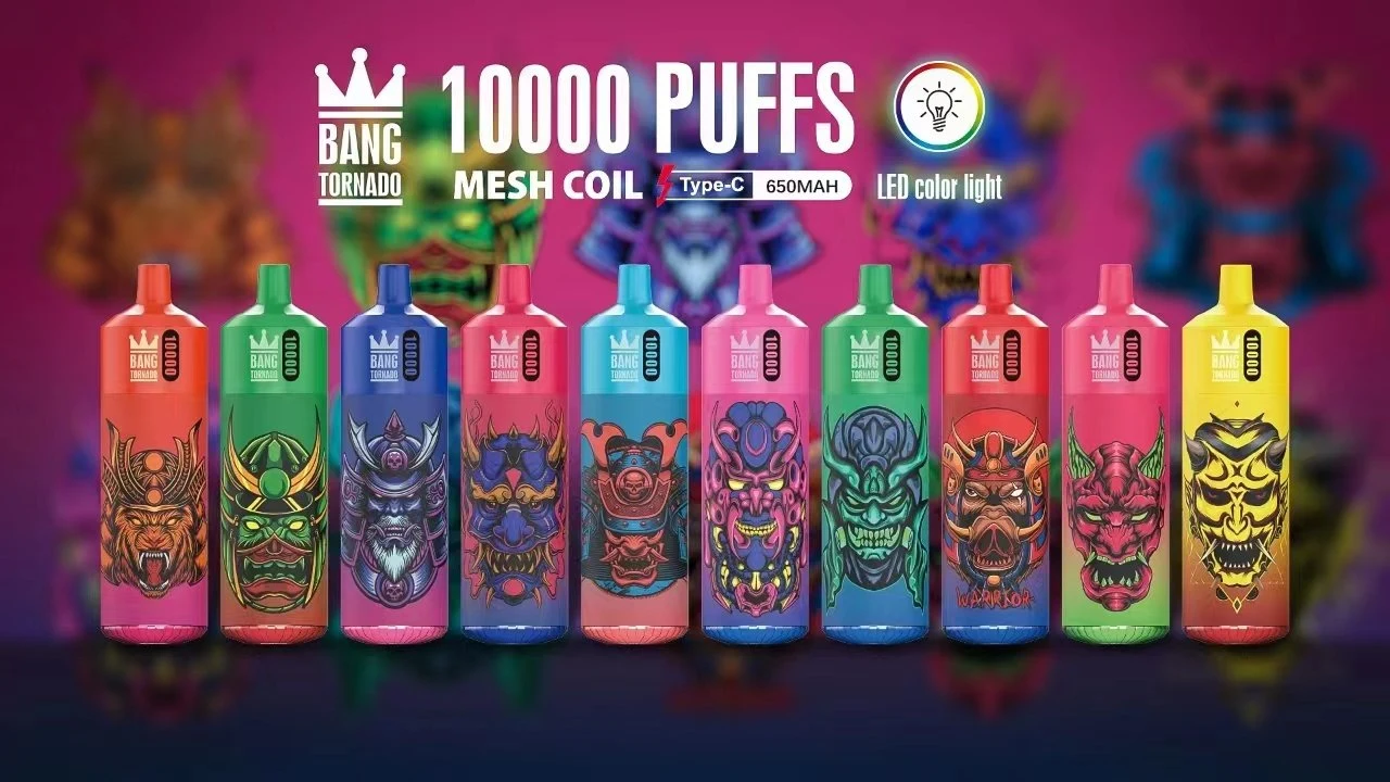 Original Bang Tornado 10000 Puff Juice Vapes einmal-E-Zigarette Vape Pen 20ml Fruchtaromen 0% 2% 3% 5% Tornado 9000 Marke Vape