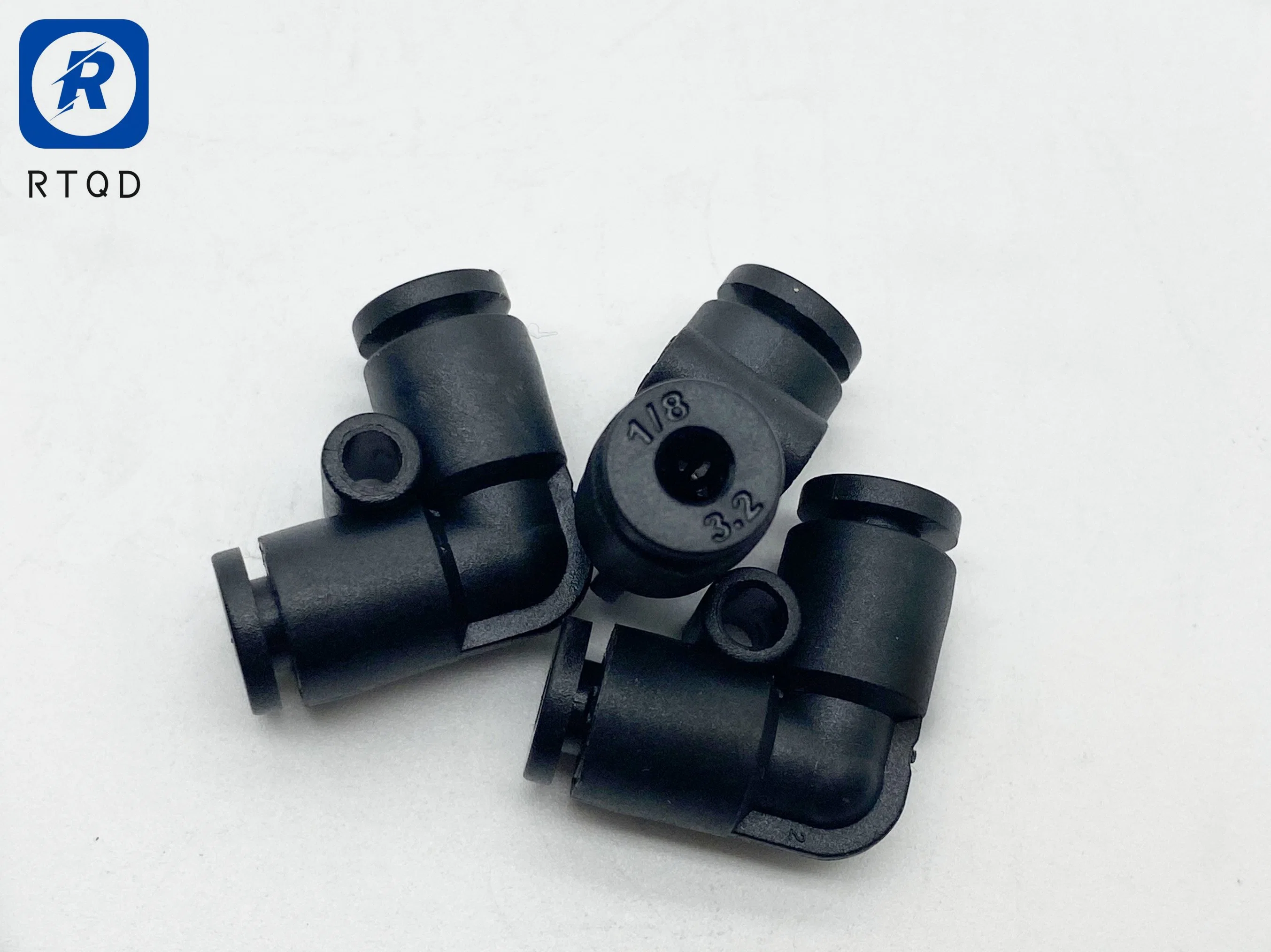 Low Price High quality/High cost performance  Pneumatic Fitting Two Way V Type Pneumatic Fitting with Black Color PV Series PV 3/5