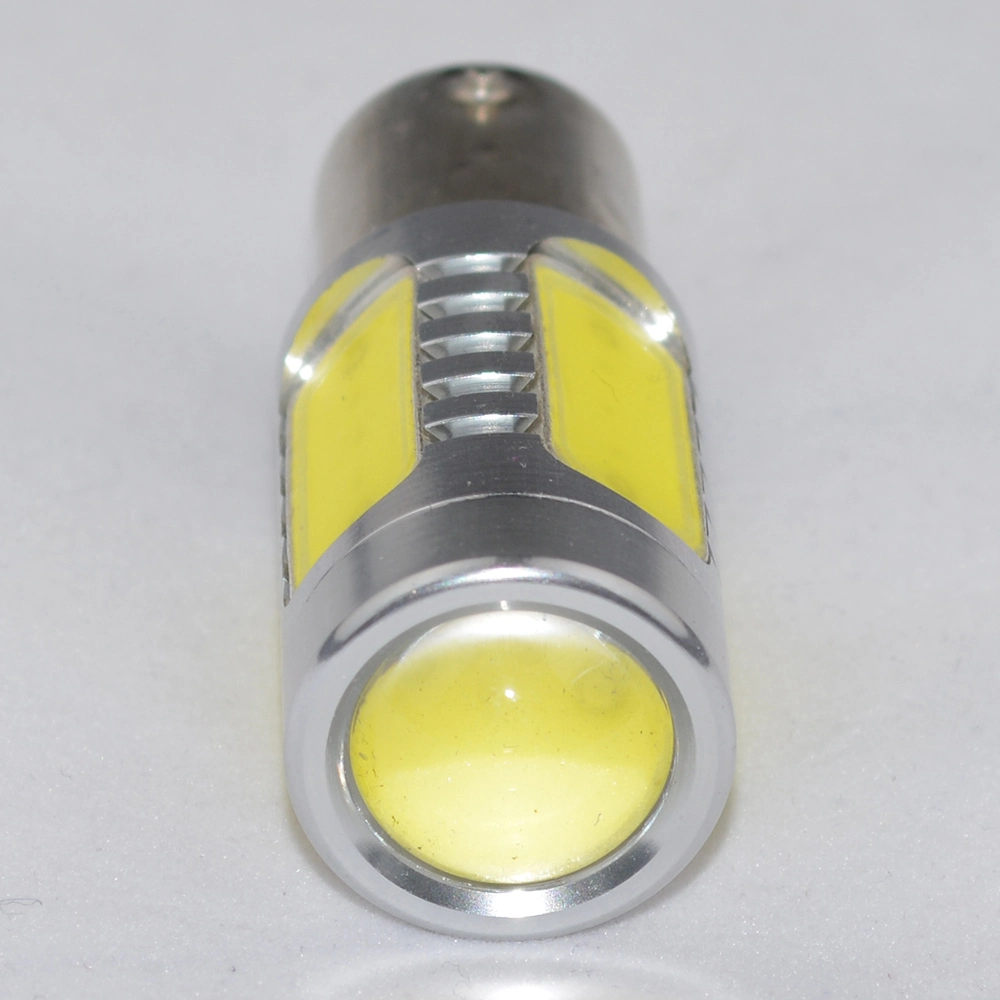 12V DC S25 Rojo Amarillo Alta Potencia 1156 7,5W LED Luz de freno LED de luz trasera P21W Luz de señal de giro de parada Lámpara LED blanca Ba15s