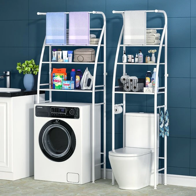 Artículos para el hogar Cuarto de baño Acero inoxidable WC almacenamiento Rack