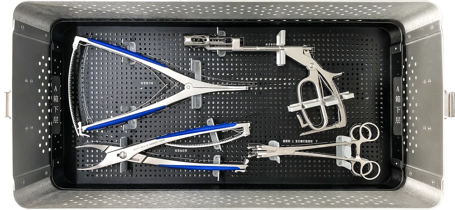 Matériel orthopédique médicale et chirurgicale des vertèbres Instrument de fixation de la colonne vertébrale jeu Spina Kit