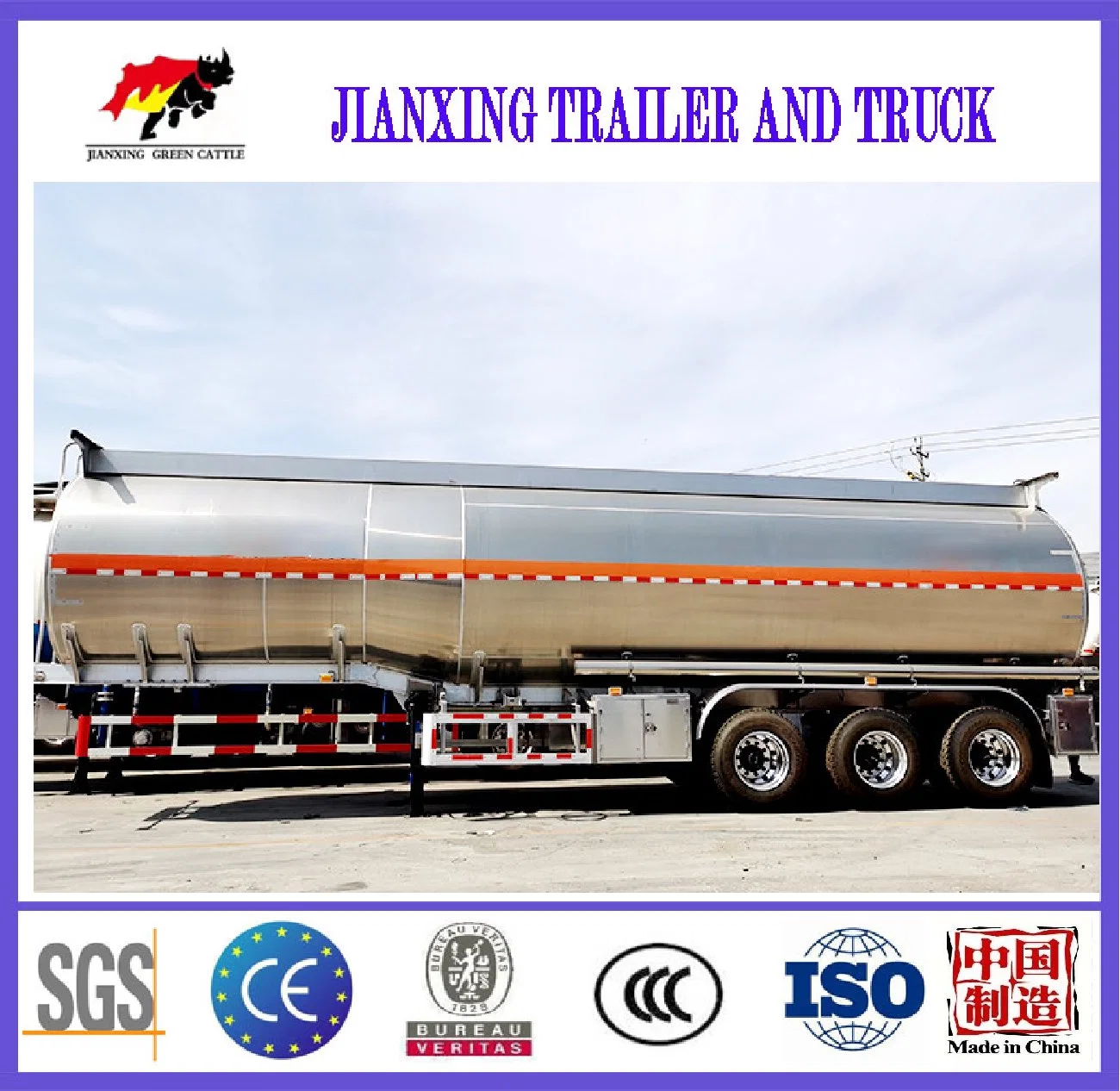 Storage Oil Liquid Fuel Gasoline LPG 50m3 60m3 Semi Tanker Trailer