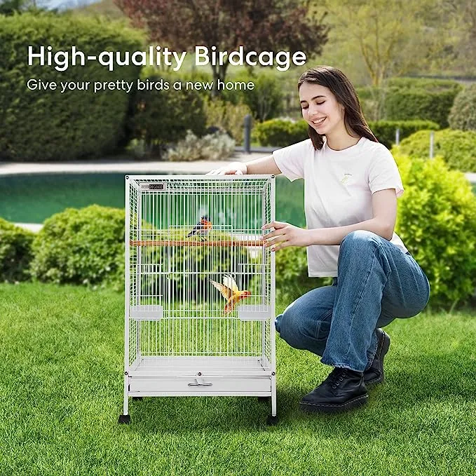Wholesale Small Animal Pet Cage Chinese Bird Bathing Cage Stainless Steel Travel Carrier for Parrot Bird Cage
