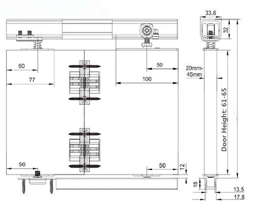 Multi Angel Folding Sliding Door Roller Wood Door Wheel