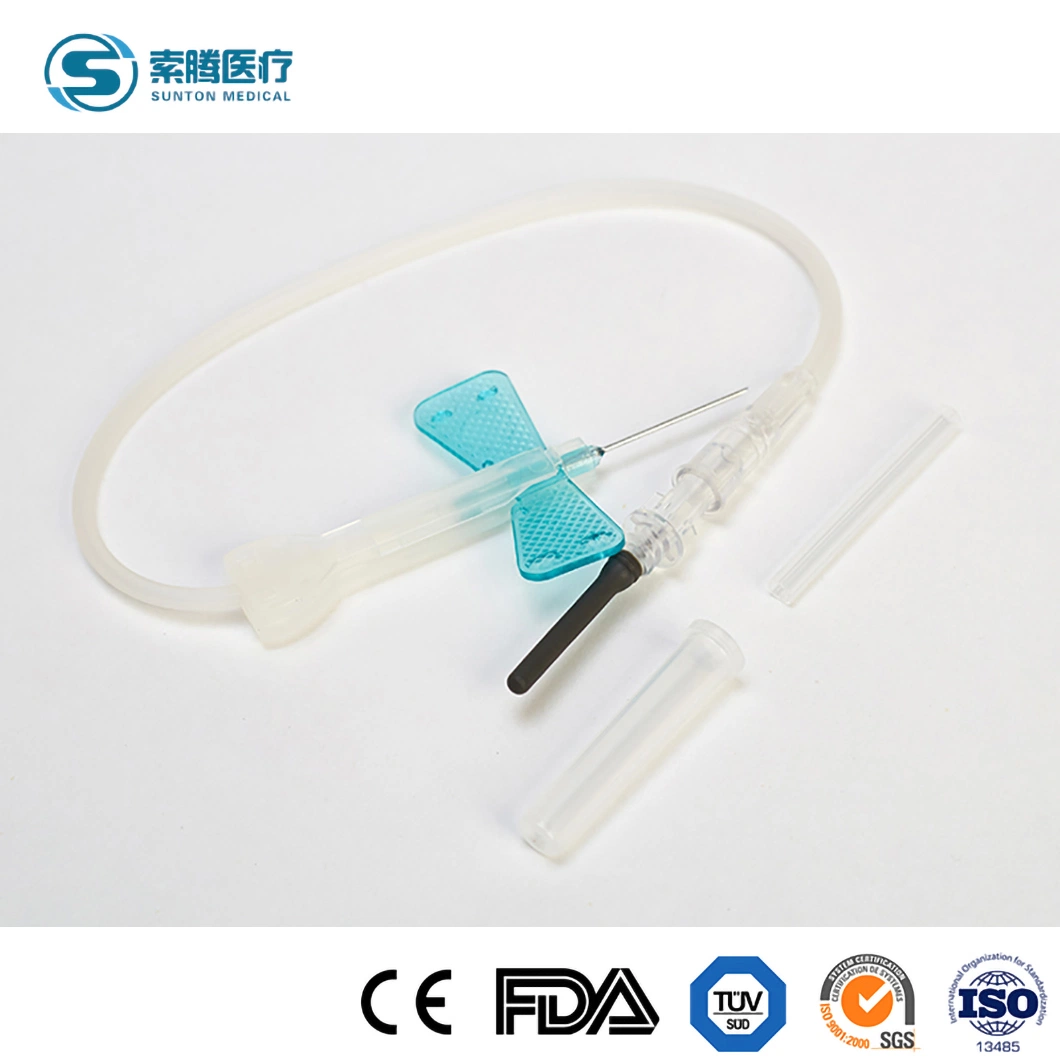 Médicos de alta calidad Sunton estéril de recogida de sangre de las agujas China 15g 16g 17g de recogida de sangre de vacío de seguridad del proveedor de la aguja de las agujas de recogida de sangre