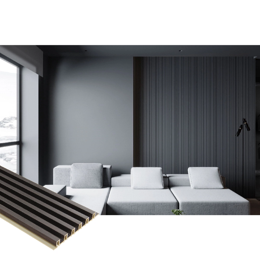 Modern Interior Wood Plastic Composite 3D Fluted Wall Cladding