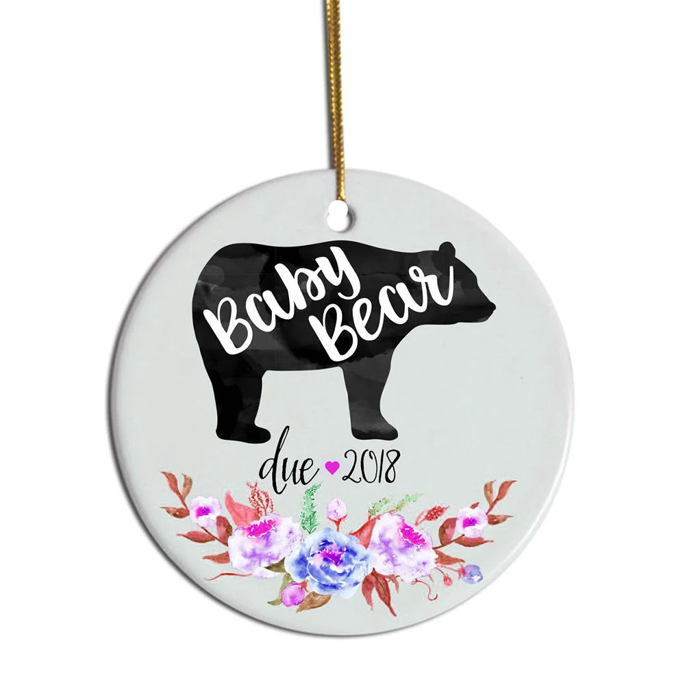 3 Inch Round Circle Flat Custom Sublimation Blank Ceramic Christmas Ornaments