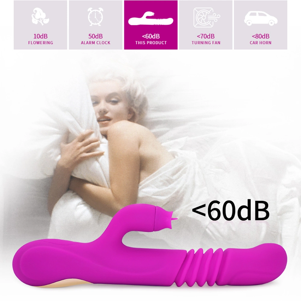 Amazon Hot Selling Silicone G-Spot Thrusting Vibrator Multi-Speed Speeds Vibration Rabbit Vibrator for Women