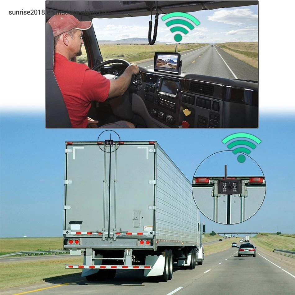 WiFi 720p HD 7 Inches Wireless Truck Rear View Camera System