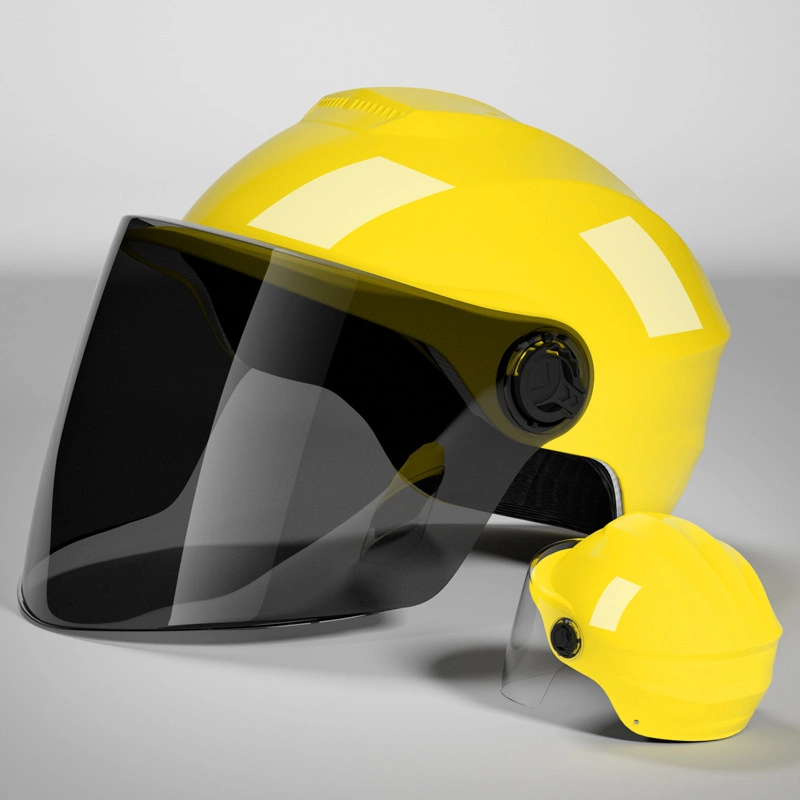 Casque de moto électrique à double lentille ouverte