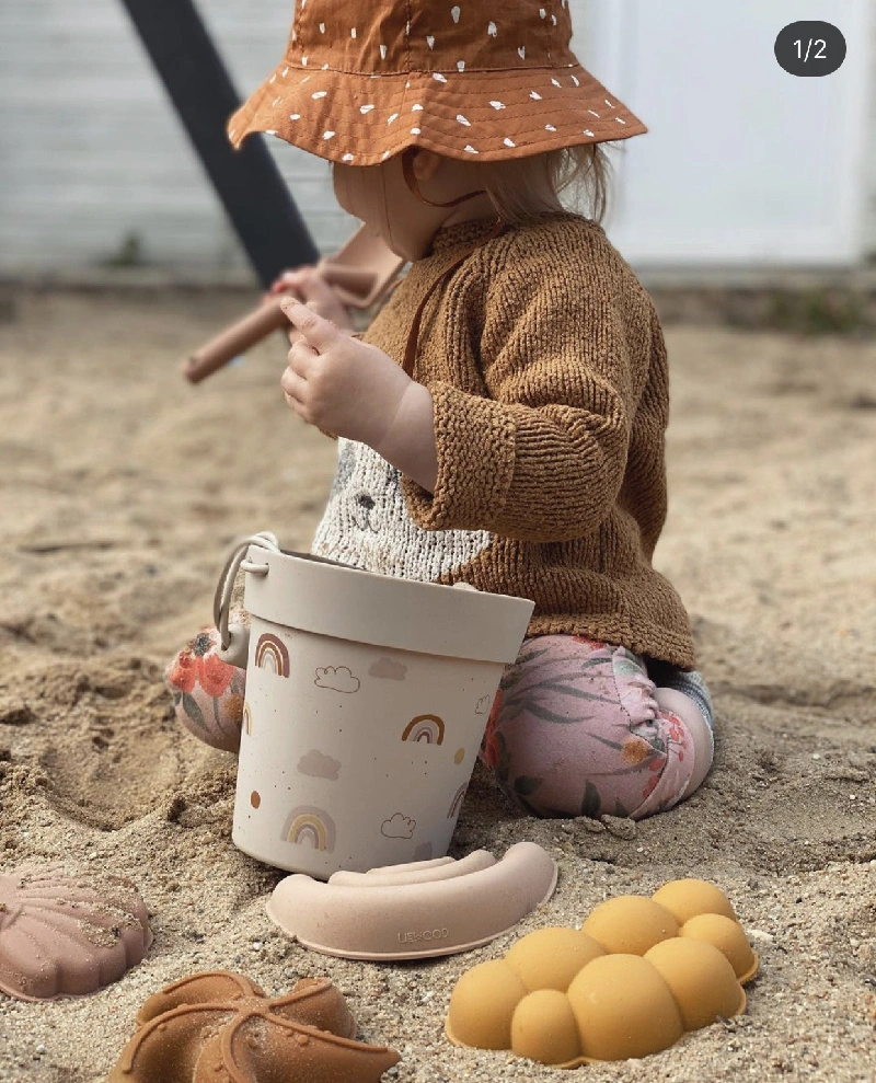 As crianças dobrável de Silicone da pá exterior ferramentas banheira de bebé Brinquedos de praia