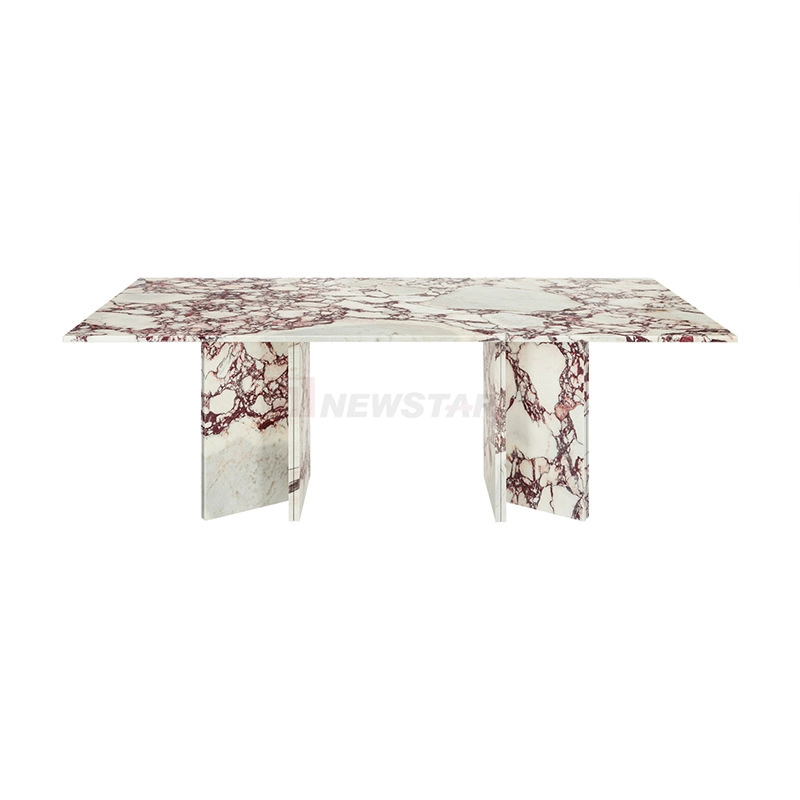 Newstar Minimalist Luxury Home Furniture Marble Dining Table Restaurant Table Calacatta Gold Dining Table