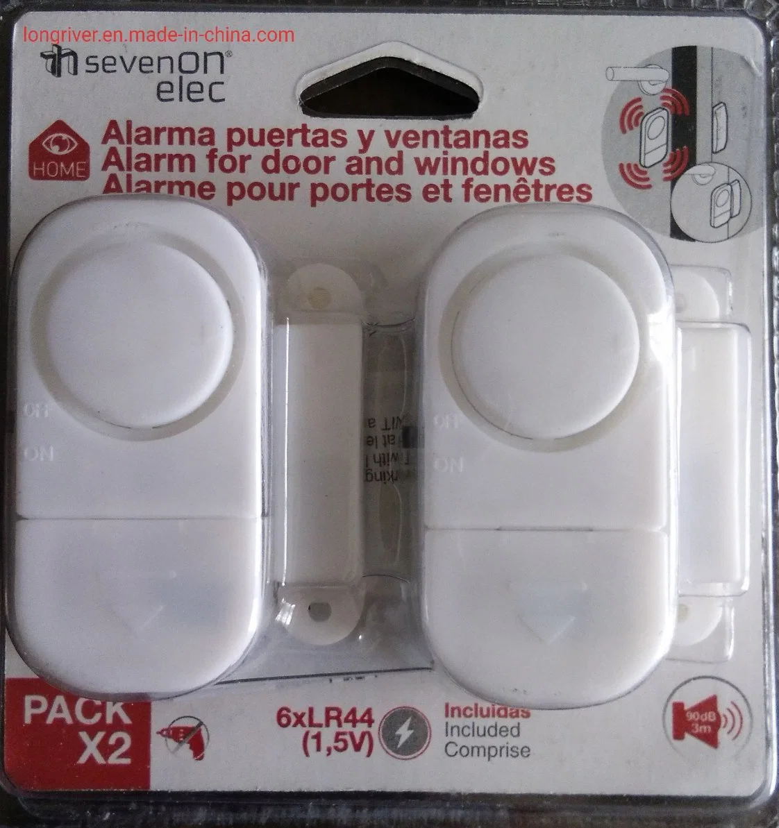 Ceiling Motion Sensor Alarm with 2 Remote Controls