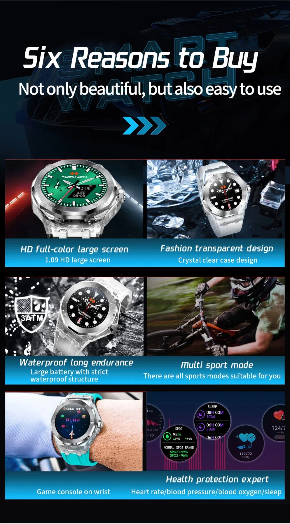 2023 New Metal Quality Factory Price Shenzhen Reloj Youth Health Smart Sports Wristwatch Tk19