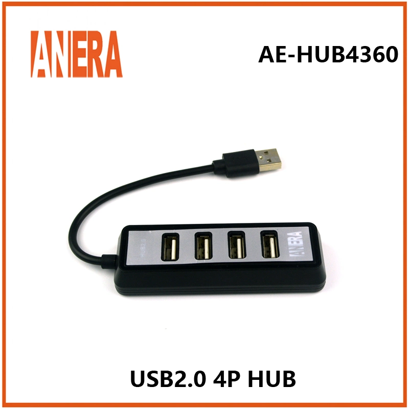 Hub USB 3,0 2,0 de 4 puertos delgado de alta velocidad Con cable para ordenador portátil