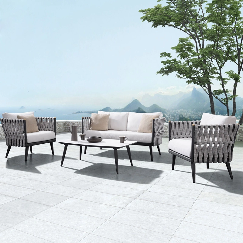 European Modern Outdoor Garden Furniture Rope Sofa Set