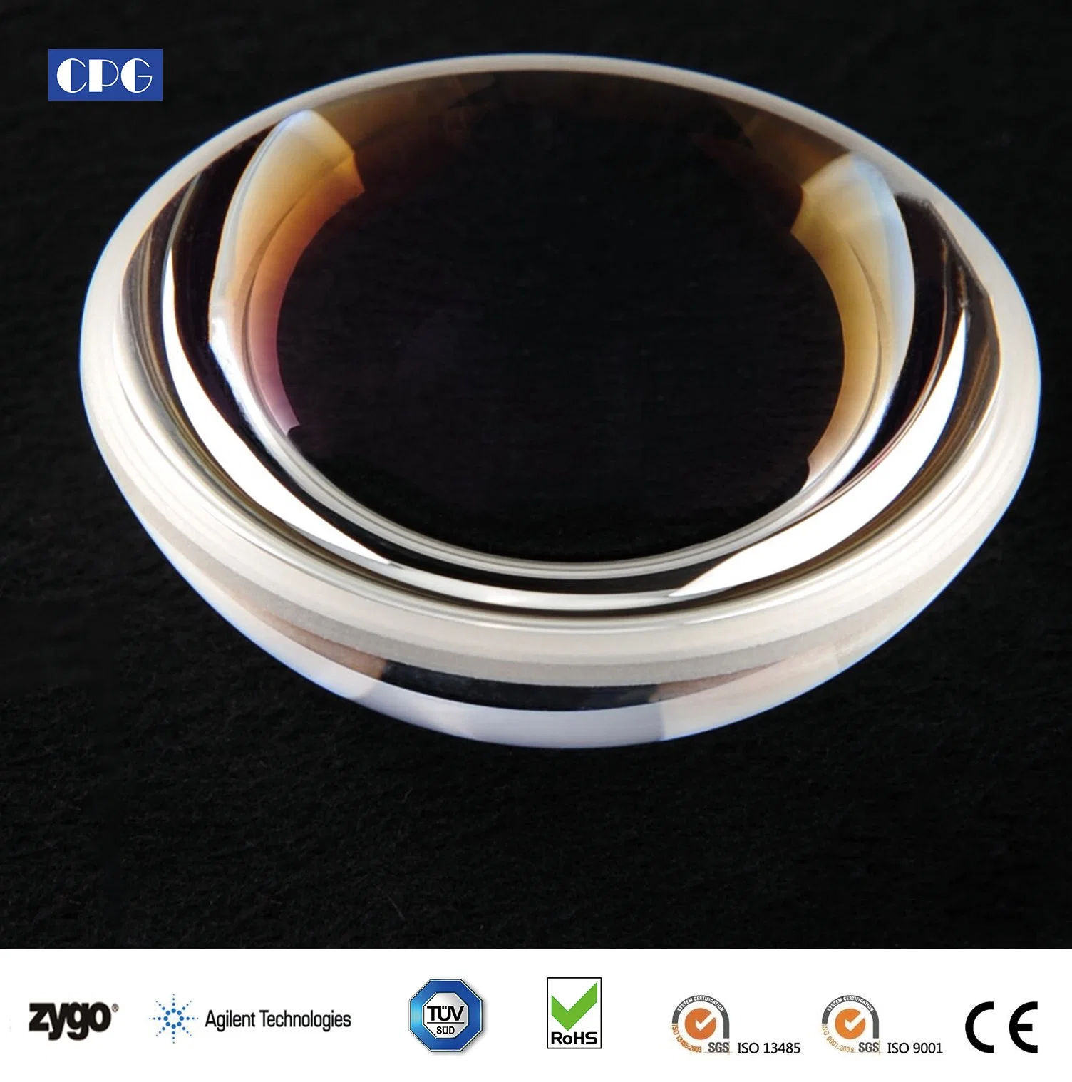 Dia76.2mm UV Fused Silica Polished Optical Spherical Lens