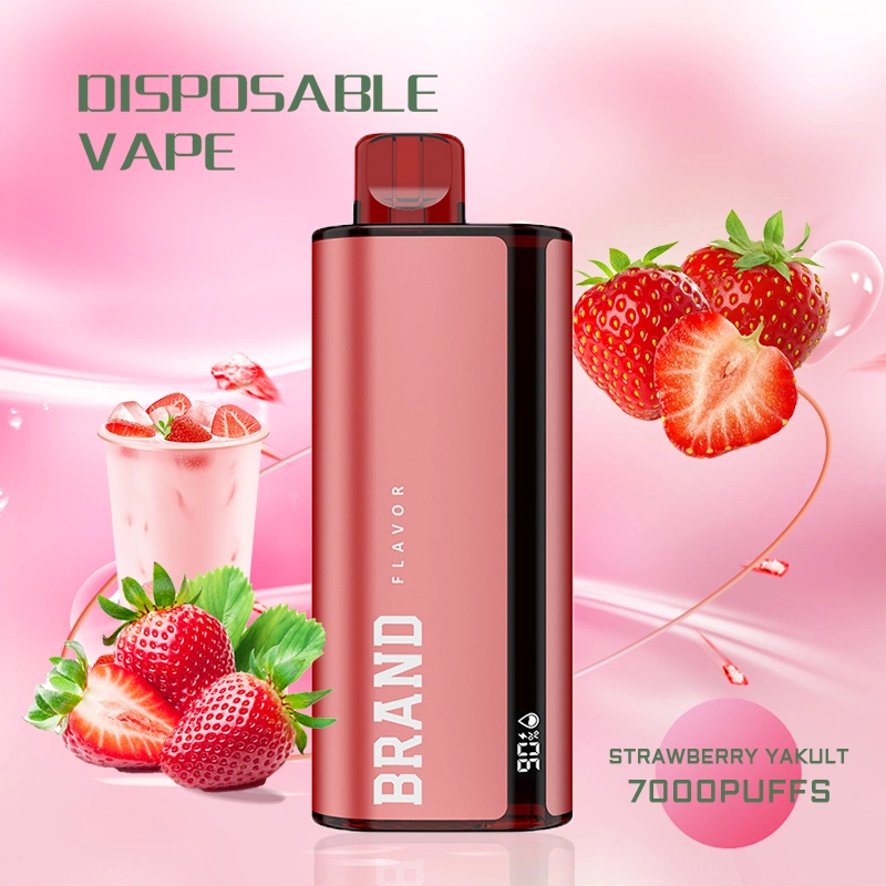 Original Mesh Coil 7000 Puffs Disposable/Chargeable Vape Pen Electronic Cigarette Rechargeable Airflow 15ml Fruits Flavors Device LED Display Vapor Pen