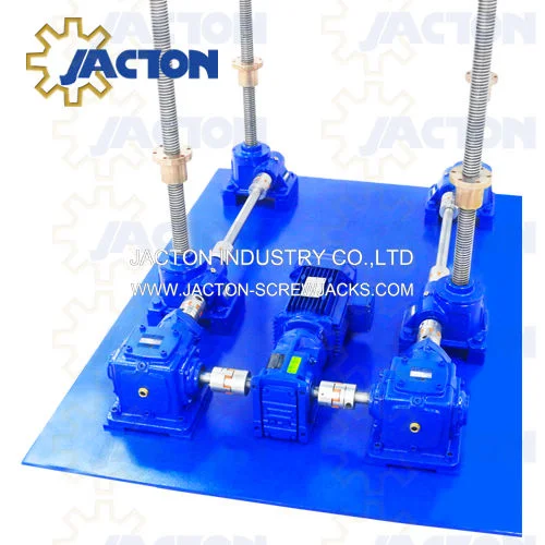 We Can Supply Precise, Reliably Worm Gear Screw Jack Systems Configured Jacking Drive Units, Connecting Shafts, Mitre Gear Boxes, Motors, etc.