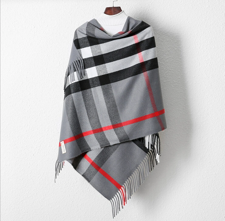 Colorful Winter Women Shawl Checked Pattern Long Scarf with Tassels Factory Driect Sale