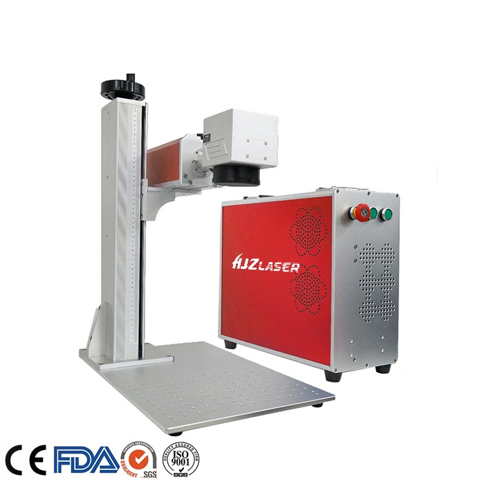 50W Portable Color Jewelry Fiber Laser Marking Machine CNC Engraving for Metal Cutting Plastic 3D Logo Gold Chain Number Plate Galvo YAG Subsurface Printing