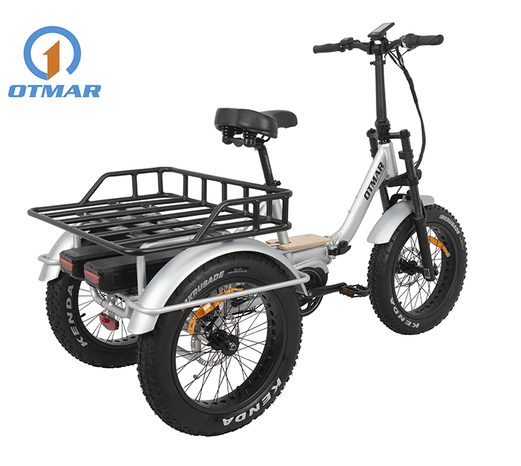 Adult China Fat Tire Dual Lithium Electric Trike Cargo Turkey E Trike для продажи 20 дюймов M400 MID Motor складной Тройной электрический с сильным дифференциалом