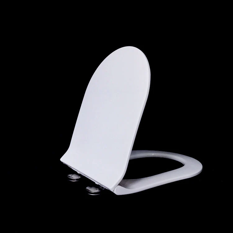 Bathroom Accessories PP Soft Close Toilet Seat Cover Set with QQ Hinges Slim U Shape Wc Plastic Cover