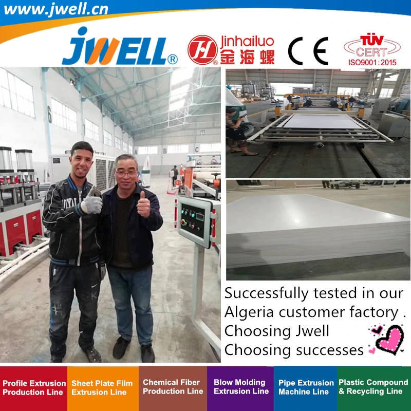 Jwell-PVC Plastic Semi-Skinning (WPC) Foam Sheet/Board Recycling Agricultural Making Extrusion Machine for Advertisement Exhibition Picture Frame UV Imitation