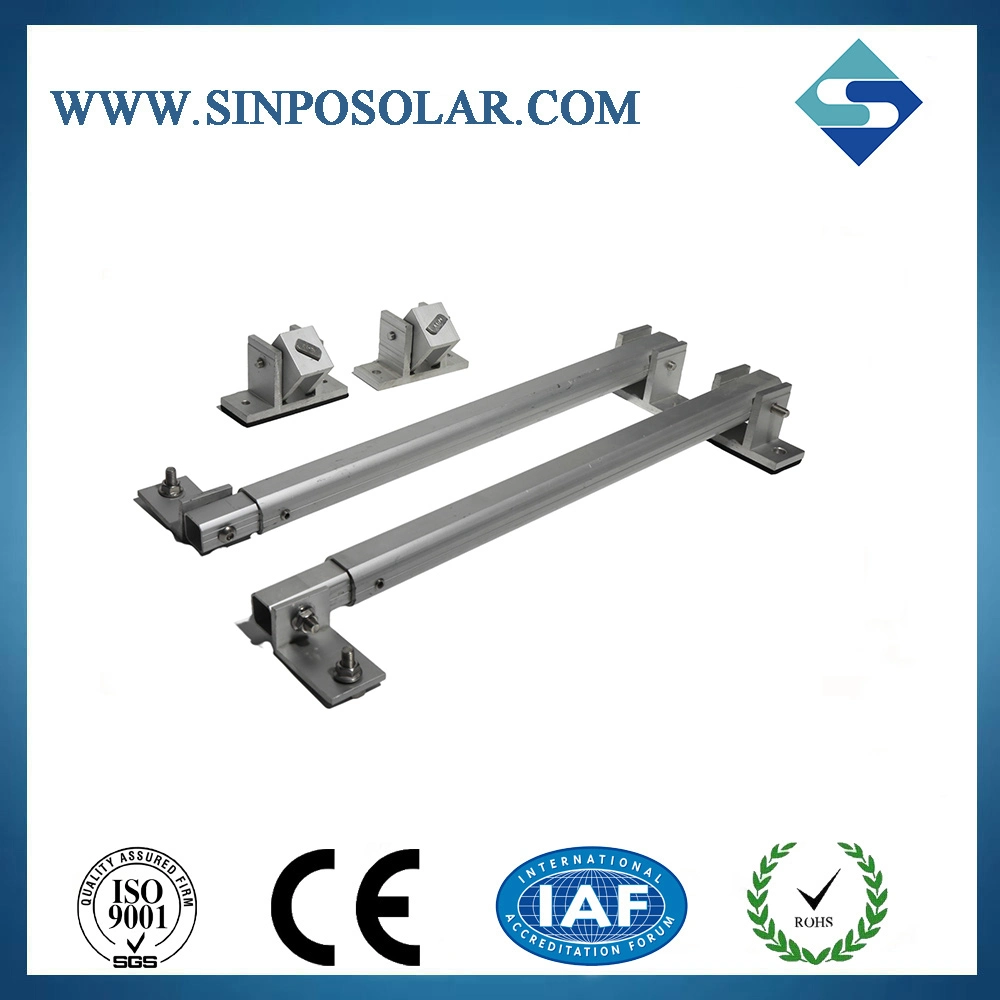 كتيفة تركيب اللوحة الشمسية بالسقف مع زاوية قابلة للضبط من أجل مسطح محطات الطاقة الكهروضوئية في بربادوس على السطح