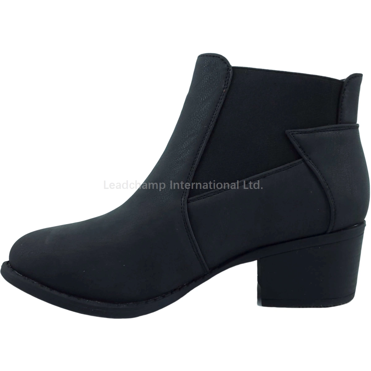 Comfort Ankle Lady Boot Slip-on PU Casual Shoes Chelsea Lady Boot