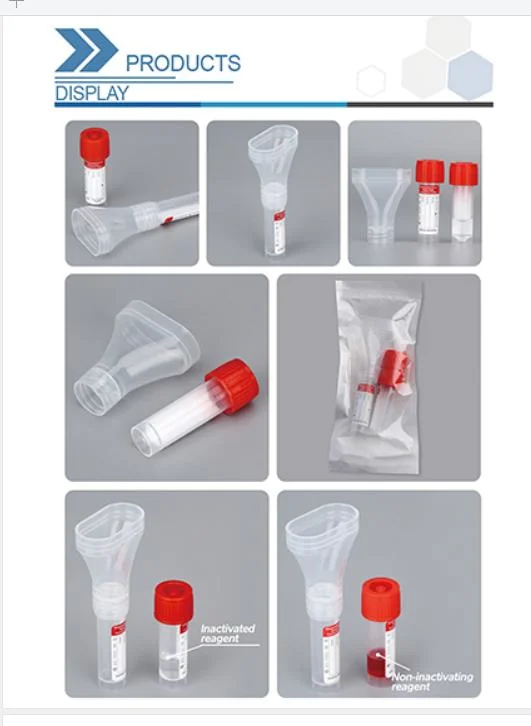 Kits de fábrica china desechables de un solo uso del Sampler inferior del tubo de la colección V saliva para venta al por mayor