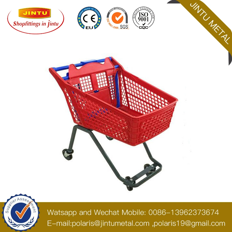 100% New PP Plastic Shopping Trolley for Chain Store and Supermarket