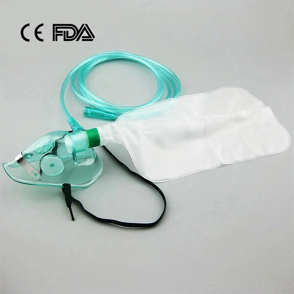 Medical Oxygen Mask with Reservoir Bag with CE, ISO Green