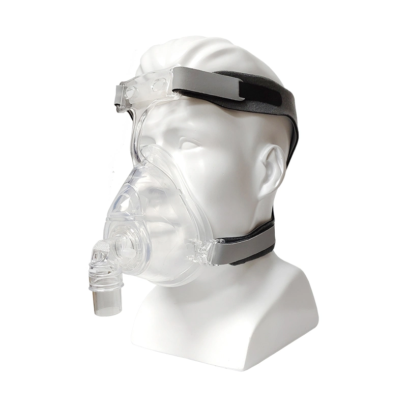 Arnês com máscara CPAP nasal de silicone de grau médico branco
